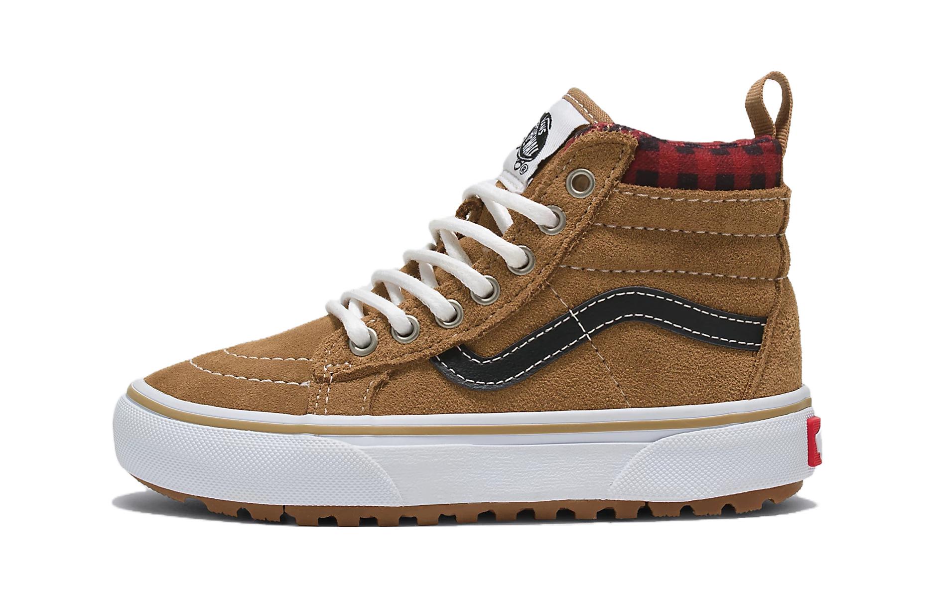 Vans SK8 High top Детские скейтбордические кеды Коричневые Дошкольные VN0A5HZ5Y49 32