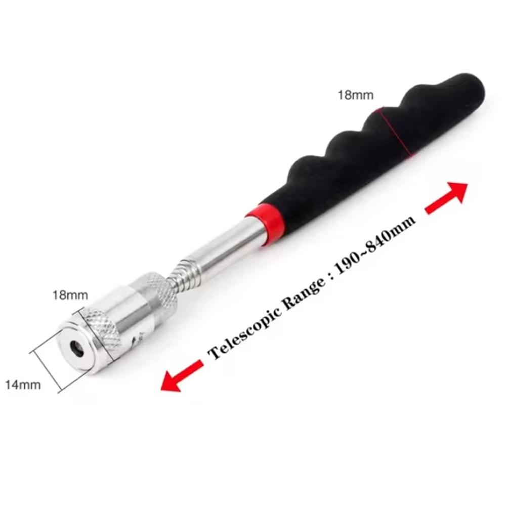 Adjustable Portable Magnet Pick Up Tool, Magnetic Telescopic Magnet Grip Pen, Telescopic Magnet Stick with Light, New