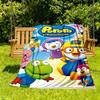 1pc Pororo Adventure Outdoor Blanket Lightweight Flannel, Soft & Warm, All-Season Use for Sofa, Outdoor, Camping, Living Room048