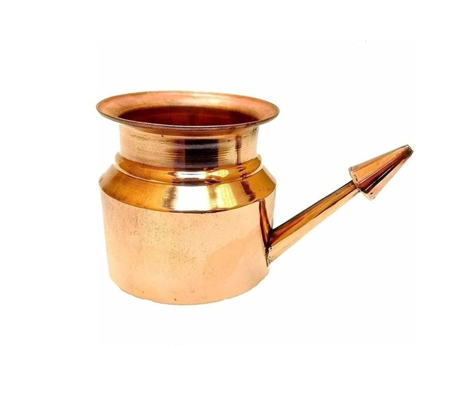 TreegoArt Pure Copper Neti Pot Plain For Storing And Serving Water- Pack Of 1 (250 Ml Copper Neti Pot) 250 Ml