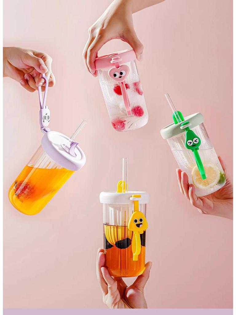 Portable High-Capacity Straw Water Cup - Summer Cool Design for Girls