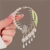 Elegant Tassel Hair Claw Rhinestone Pearl Flower Tassels Hair Clip Women Girl Ponytail Holder Hairpins Fringe Hair Accessories