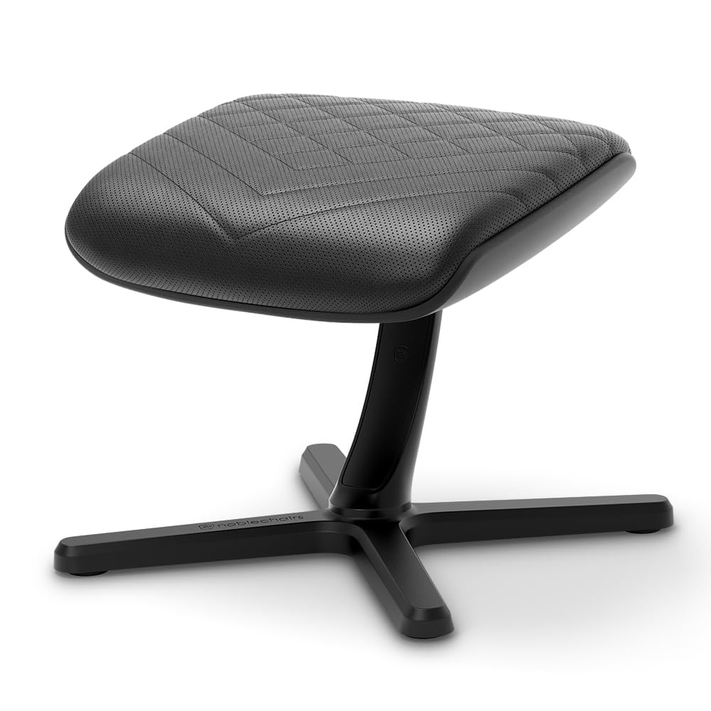 Noblechairs FOOTREST 2 PU Footrest, Leather, Black, NBL-FR-PU-BLK