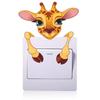 Cute Animals Elephant Cat Panda Giraffe Light Switch Sticker Removable Wall Sticker for Kids Baby Nursery Home Decal Decor