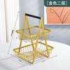 Portable Fruit Bowle Basket for Kitchen Organizer Storage Fruits Vegetable Bread Snacks, Detachable Metal Rectangle Basket