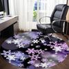 1pc Winter Snowflakes Office Round Rug, Non-slip, Soft and Durable Office Rug for Interior Decoration, Perfect for Office, Beautiful Decoration yy2603