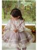 2025 Spring Vintage Puff Sleeve Lace Collar Shirt for Toddler Girls