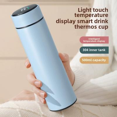 304 Stainless Steel Thermos Cup Smart Display Vacuum Water Cup for Men and Women Students High Value Office Cup