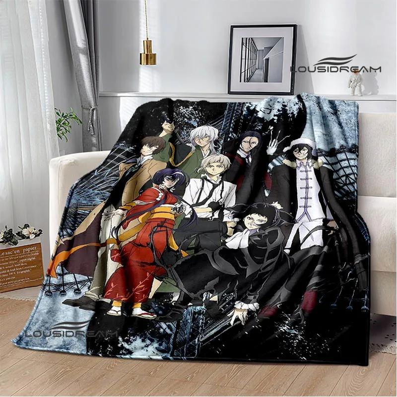Cartoon bungou stray dogs printed blankets Picnic blanket Warm Flannel blankets Home bed linings blankets for beds Birthday Gift