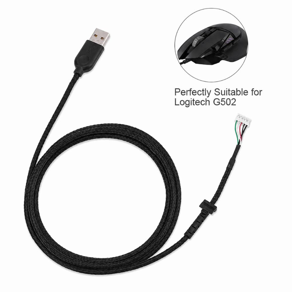 Dayanıklı USB Fare Kablosu Örgülü Tel USB Şarj Fare Kablosu Logitech G502 Oyun Faresi için