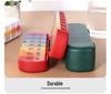 14-Grid Weekly Rainbow Magnetic Foldable Pill Organizer – Moisture-Proof, Portable, Compartmentalized Medicine Dispenser