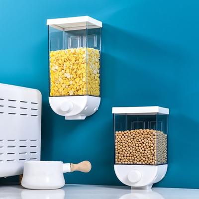 Borcan etanșat pentru cereale Recipient de depozitare ermetic cu design montat pe perete Cutie organizatoare pentru cereale boabe de cafea de calitate alimentară de mare capacitate