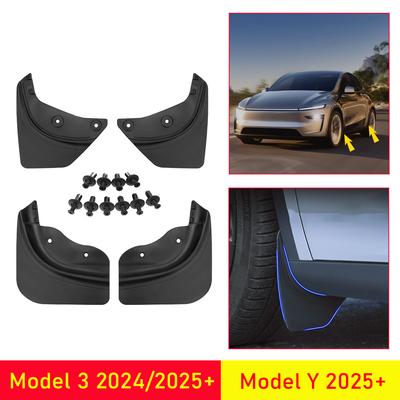 Mud Flaps for Tesla 2026 Model Y Juniper Splash Guards Fender Model 3 Mudflaps Organizer Anti-Snow Anti-Sand Travel Accessories