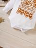 Newborn Infant Baby Boy Clothes Pumpkin Print Long Sleeve Bodysuit
