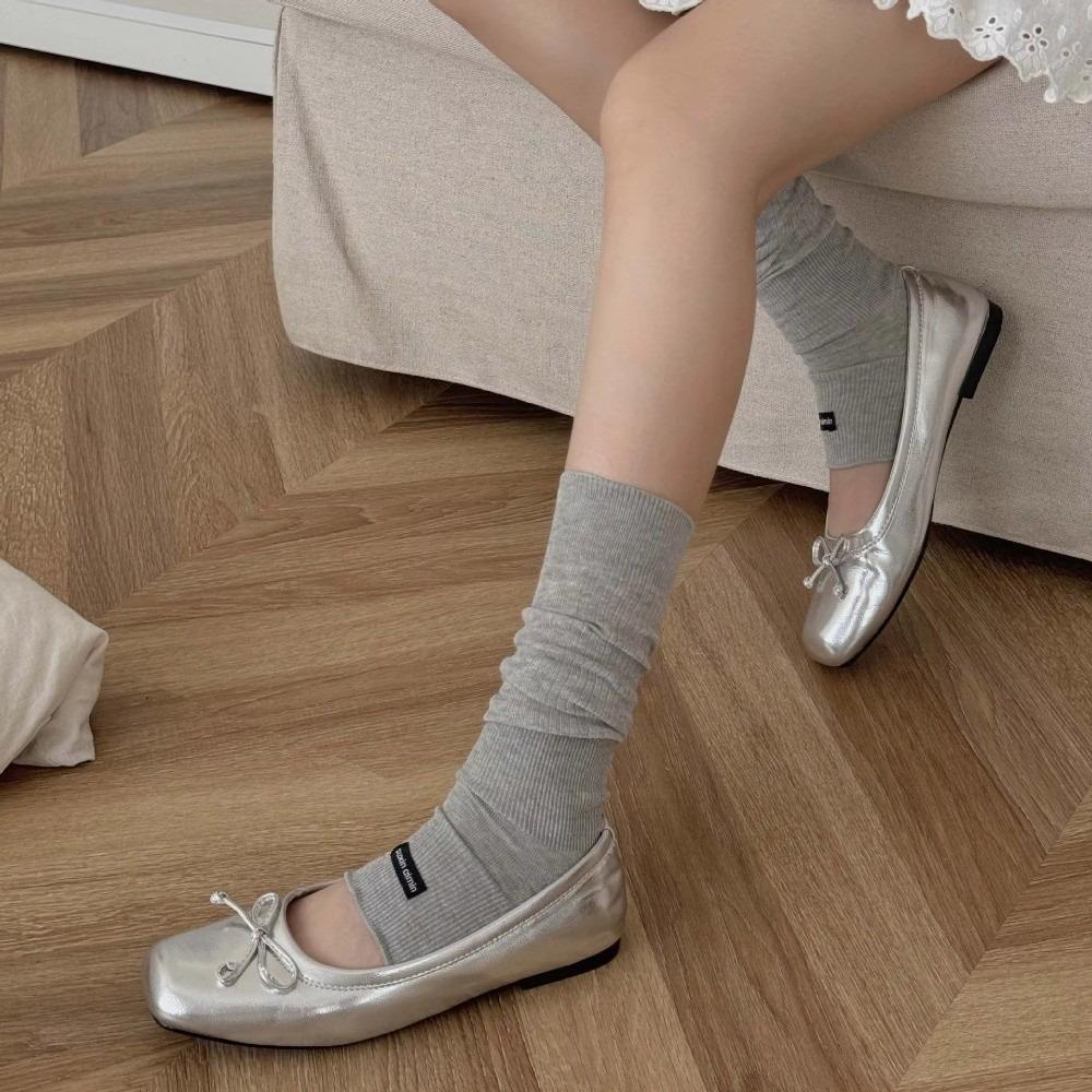 1Pair Cotton Knee Socks Breathable Knitted Foot Cover Fashion Leg Warmers Lolita Style