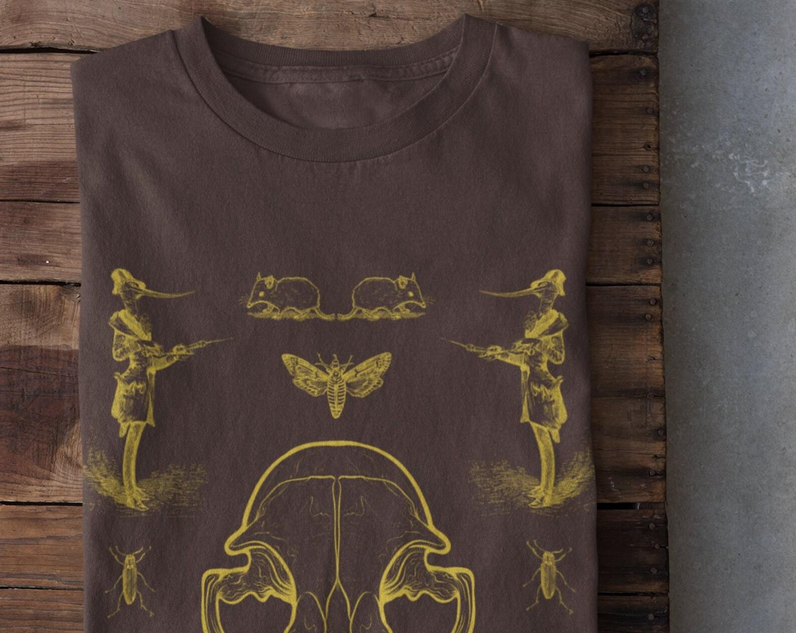 Grunge Clothing Skull Plague Doctor T-shirt, Alt Clothing, Grunge Fairycore, Mall Goth, Alternative Clothing, Skull Shirt 2XL