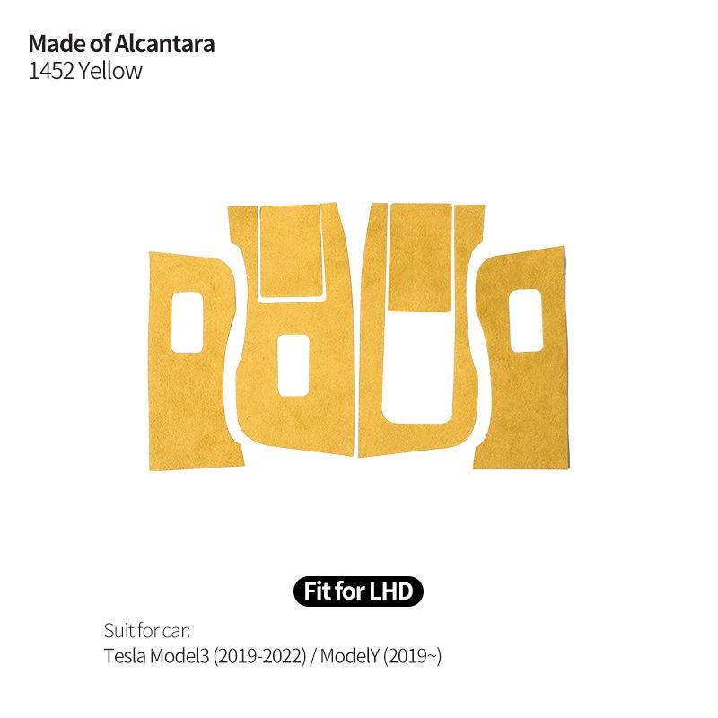 For Tesla Model 3 Y 2019-2025 Window Switch Lifter Panel Trim Frame Sticker Tuning Made of Alcantara Car Interior Accessories