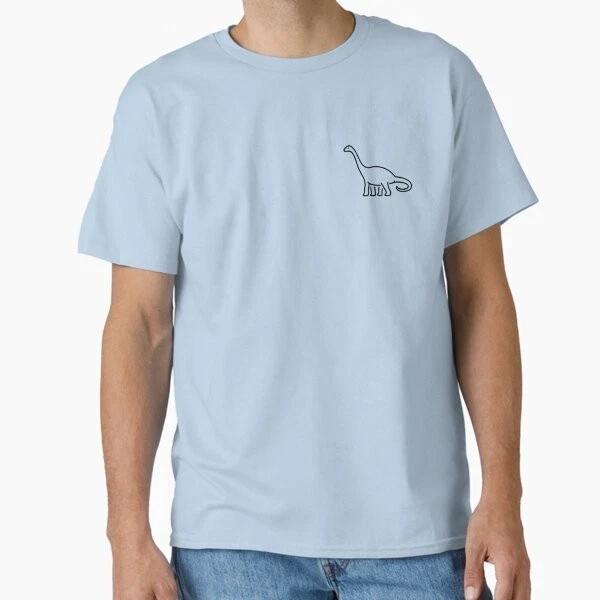 Minimalist Dinosaur Classic Tshirt Made In Usaaus Tshirt S2xl S