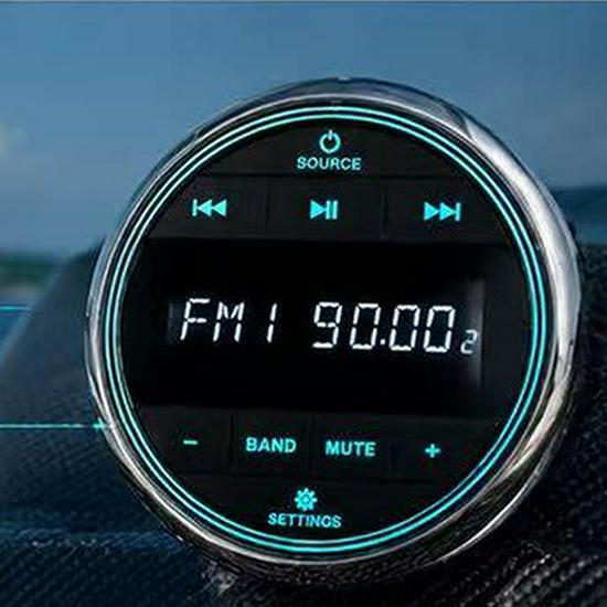 Bluetooth Waterproof Motorcycle & Marine Audio Player with Auto FM/AM Receiver
