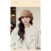 Women S Vintage Bucket Hat With Flower Pom Pom For Autumn Winter
