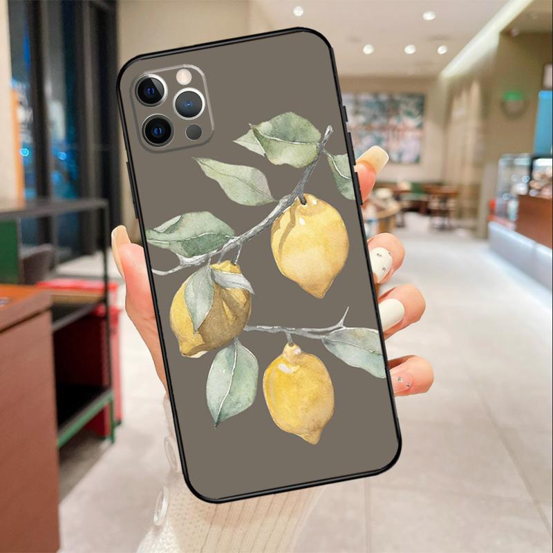 Lemon Fruit Phone Case For iPhone 17 16 15 14 13 12 11 Pro Max mini 16 Plus 16e 17 Air Protective Cover