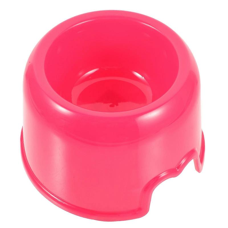 Puppy Bowl Plastic Dog Feeder Portable Home Use Red 19x19cm Easy To Clean 1Pcs