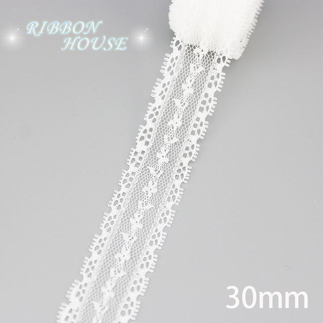 (5 Yards/roll) White Lace Ribbon Fabric Webbing Decoration Lovely Gift Packing Polyester Material