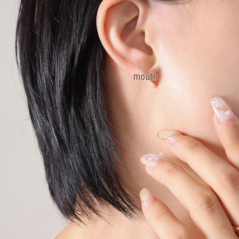 Gold-Plated Tiger's Eye & Cat's Eye Three-Color Earrings: Retro European & American Niche Style