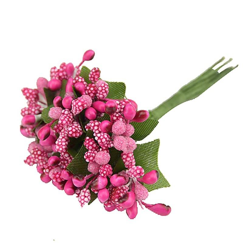 

12 шт./1 пучок Белый мини-букет искусственные цветы тычинки ягоды свадебная вечеринка DIY венок скрапбукинг коробка украшение искусственный цветок 12pcs/1bunch розы красного