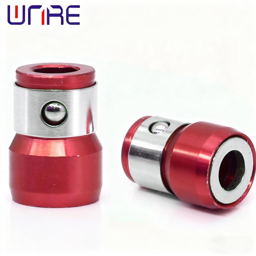 Enhanced Magnetic Anti-Slip Ring for Hand Drills: Magnetized, Hardened, with Detachable Bits and Bead-Locking Tech