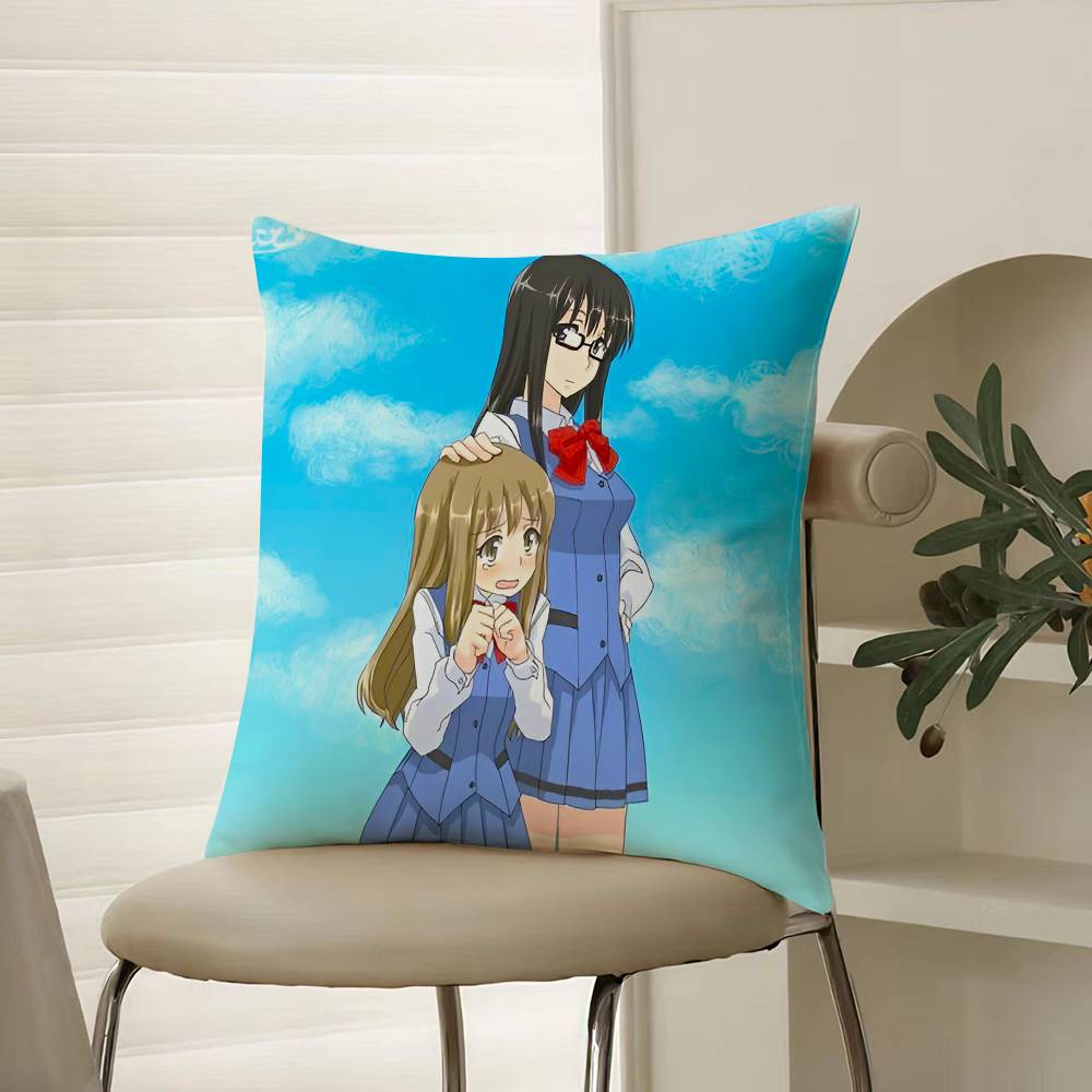 Mädchen Für Liebe Anime Sasameki Koto Kissenbezug Komfort Sofa Bett Seidig elegant Verdeckter Reißverschluss Dekorative Kissenhülle