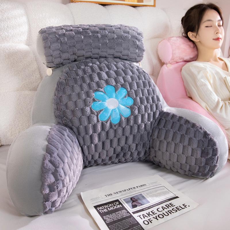 Pandara Jewelry Unisex Non-Toxic 65X45cm Daisy Headboard Cushion Waist Support Pillow Soft Stuffed Plushies Home Bedroom Throw Pillow Gifts For Children