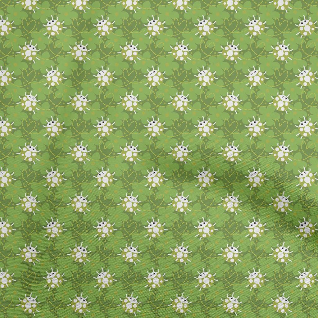 oneOone Cotton Poplin Blue Fabric Bird Ladybird  Sewing Fabric By The Yard Printed Diy Clothing Sewing Supplies 42 Inch