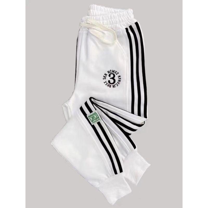 

Осенние свободные зауженные спортивные штаны из чистого хлопка, не мнущиеся, с высокой посадкой White M