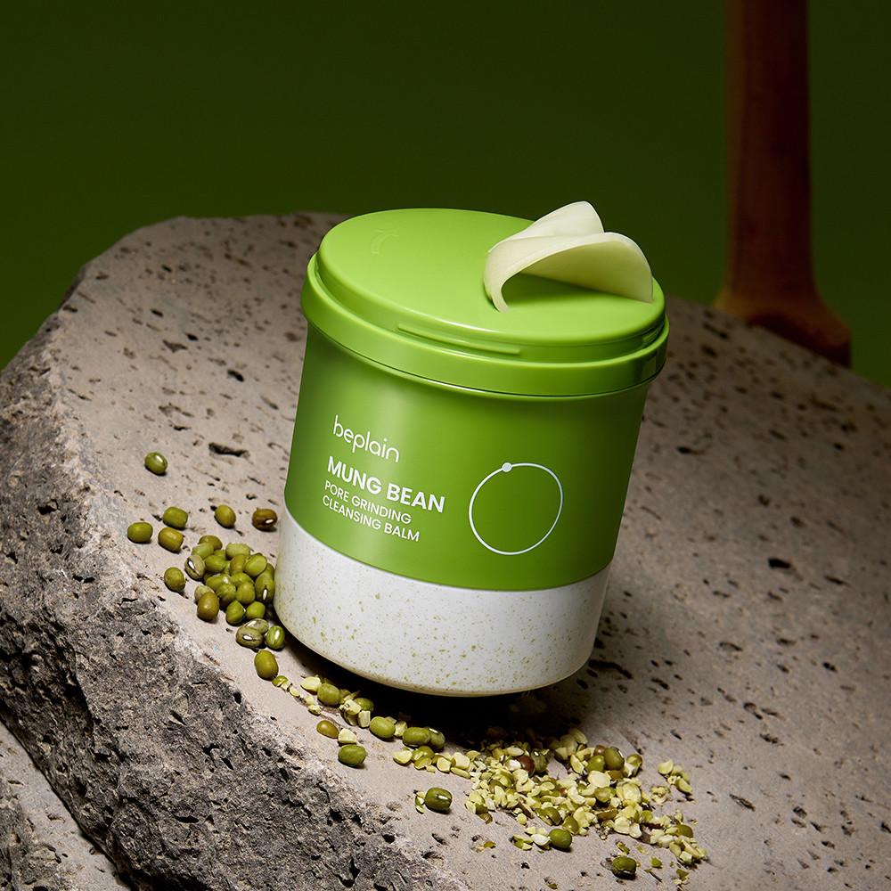 BEPLAIN Baume Nettoyant Exfoliant pour les Pores aux Haricots Mungo – Nettoyant Doux et Profond avec Exfoliant Naturel, Coréen