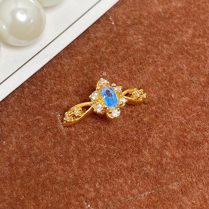 Mittelalterlicher Vintage Geometrischer Mikro-Inlay Personalisierter Öffnungsring Damenmode Retro Kalter Wind Nischendesign Ring