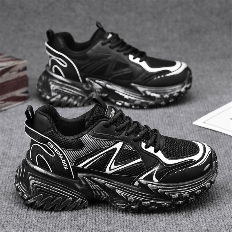 

Autumn new thick-soled heightening dad shoes mesh surface breathable and comfortable fashion color matching personalized tire sole sports men s shoes 44
