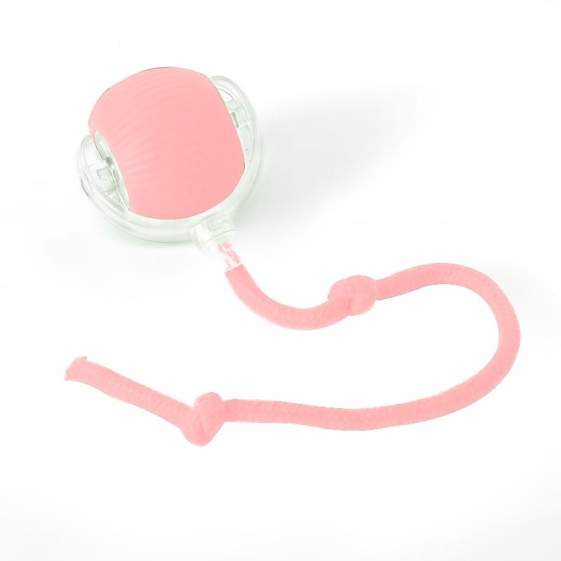 Automatic Rolling Cat Ball Toy with LED Light & Tail Rope, Interactive Play for Pets