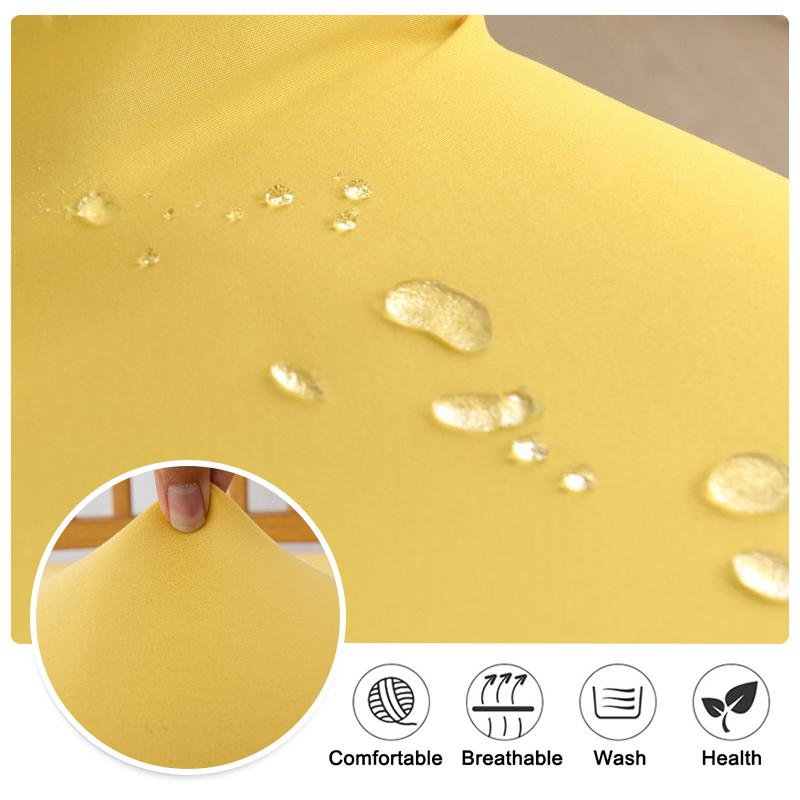 Waterproof Short Back Bar Chair Cover Solid color Stretch Swivel Chair Cover Stretch Small Size Bar Stool Seat Covers for Hotel Banquet Dinin