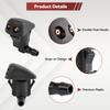 2Pcs Car Front Windshield Wiper Washer Jet Water Fluid Nozzle 8523532120 8503532140 For Toyota Celica 6 MR2 Tacoma Yaris XP10