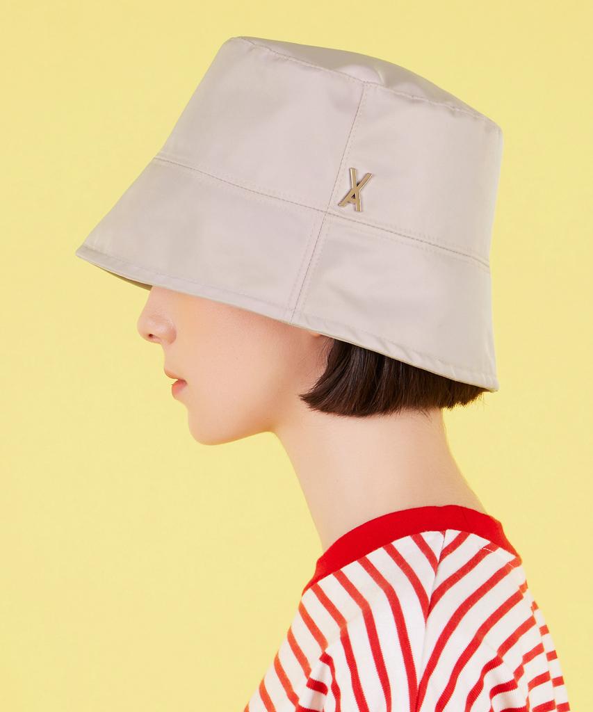 Bajal Studded Drop Oversized Poly Bucket Hat Baby Pink
