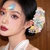 Vintage Colorful Flower Hair Stick Bohemian Fairy Side Clip Hairpin Chinese Style Thai Hair Fork Daily
