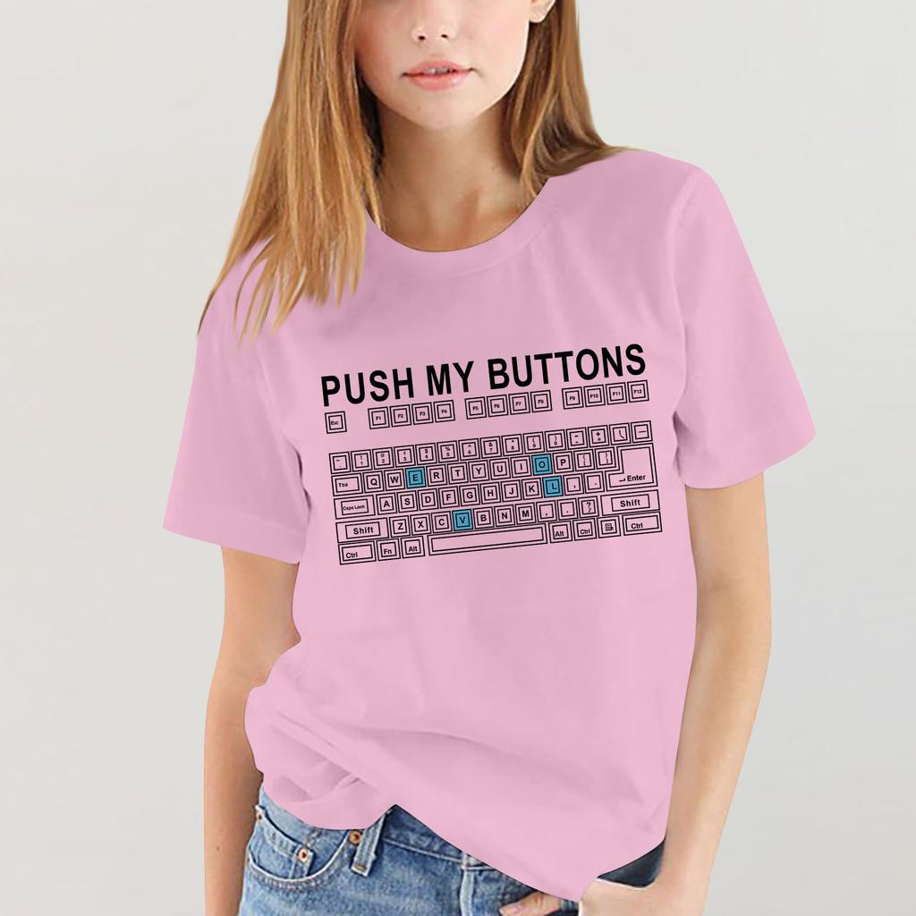 Women Girls Plus Size Print Tees Shirt Short Sleeve T Shirt Blouse Tops