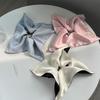Two-Tone Satin Square Scarf Hair Tie: Fashionable Elastic Band for Women's Hair
