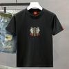 2024 Summer Men's Ethnic Style Embroidered Cotton Crew Neck T-shirt