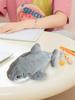 Shark Pencil Case Large Capacity Plush Shark Stationery Bag Portable Kawaii Pencil Bag for School Office Supplies