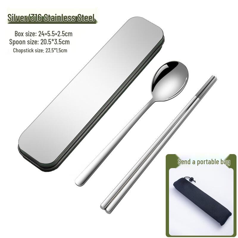 ZISIZ 316L Stainless Steel 3-Piece Cutlery Set