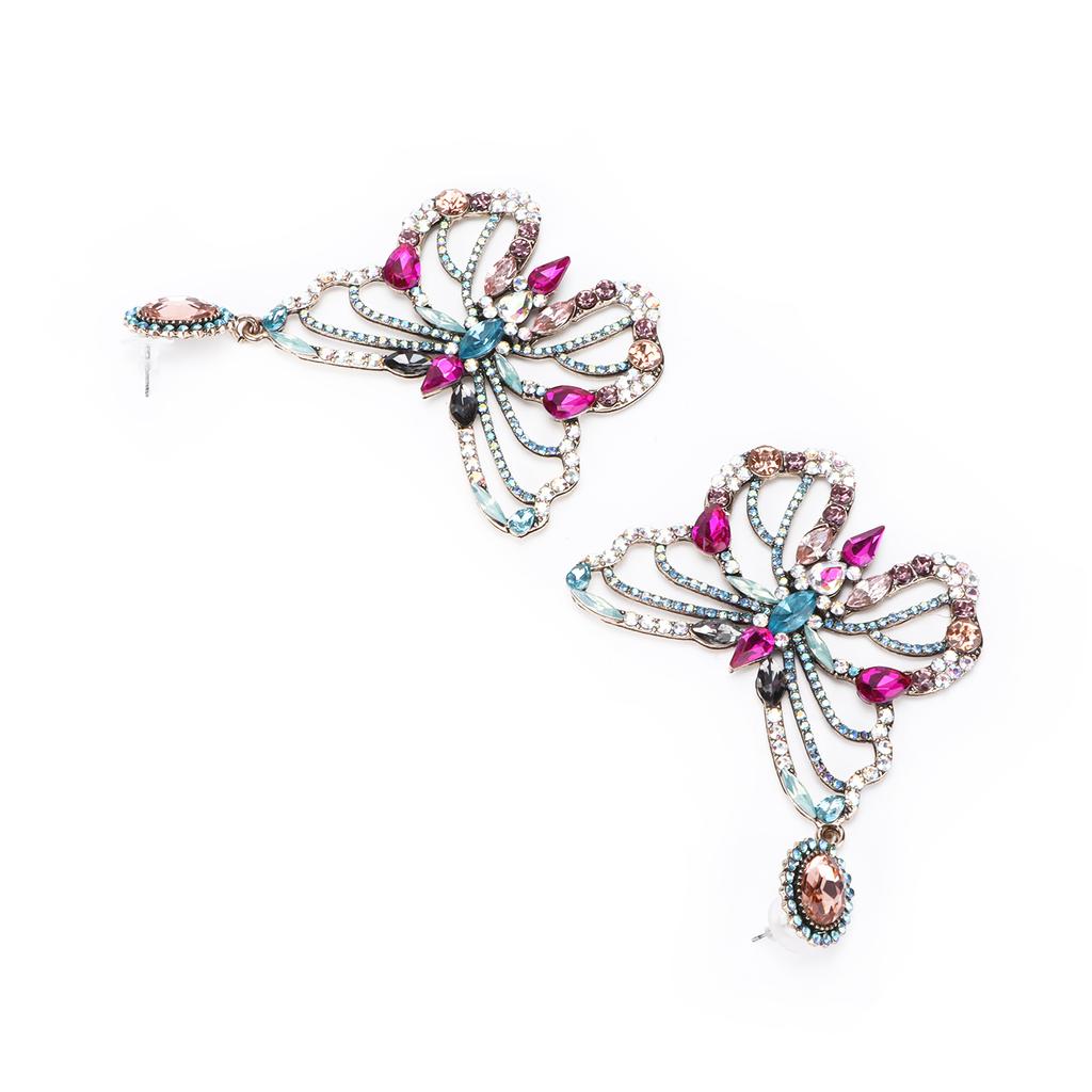 Schmetterlingsohrringe Bunte ausgehöhlte Insekten Schmetterlings-Hängeohrringe für Frauen