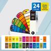 Fan-shaped Solid Watercolors: 24, 36, or 42 Gouache Colors for Students & Beginners