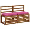 2 Piece Bench Cushions VUGHT 2 Pcs 100percent  Polyester Pink